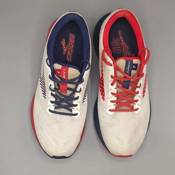 Brooks Launch 7 Shoes Women's Size 9 Patriotic Stars Stripes Running Sneakers - Picture 4 of 11